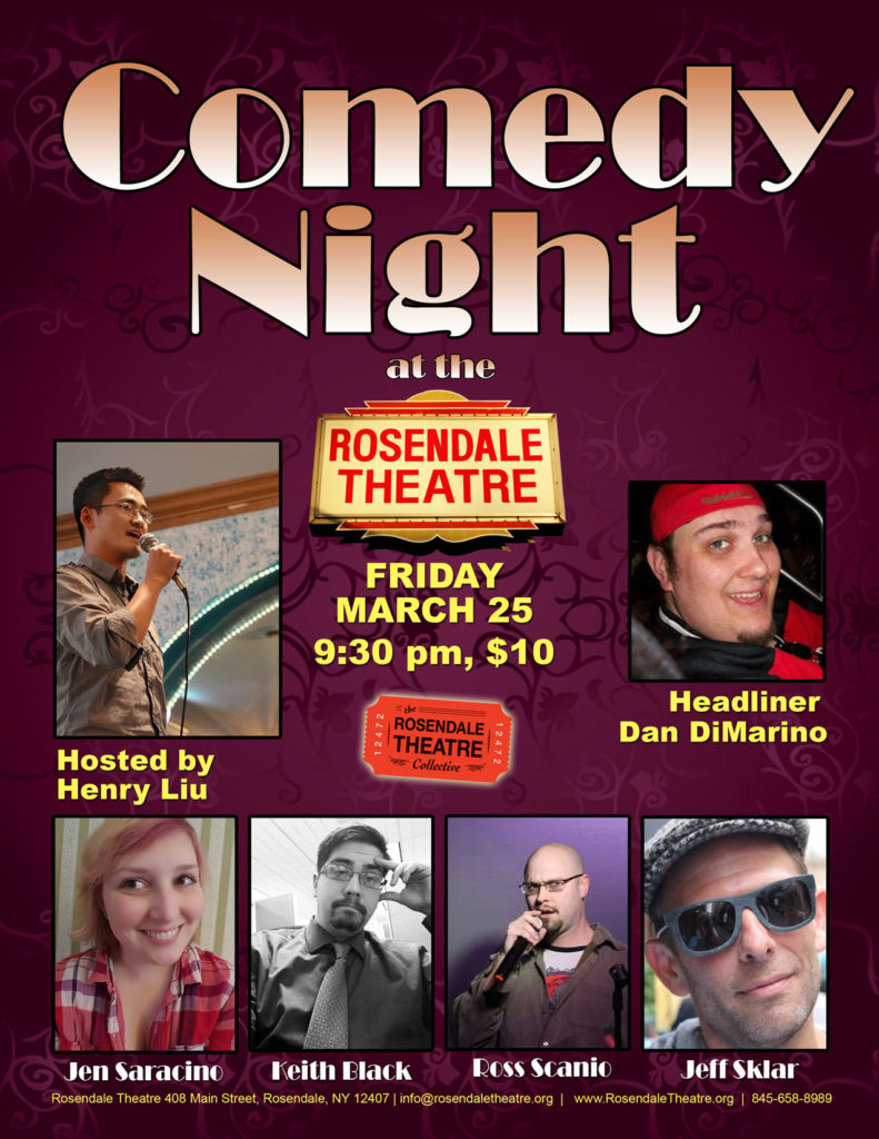 FLYER WEB Comedy Night March 25-2016 Rosendale Theatre